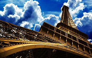 low angle view of Eiffel Tower, Paris, Eiffel Tower, Paris