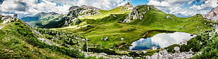 landscape photography of mountains under clear sky, italy HD wallpaper