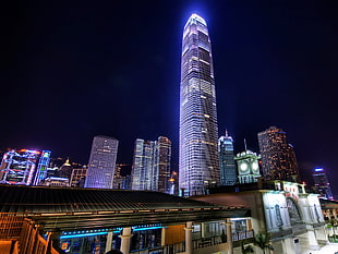 white concrete building, city, cityscape, Hong Kong, China HD wallpaper