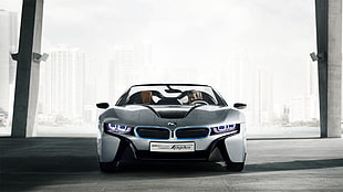 black and white Honda Civic, BMW i8, car, concept cars