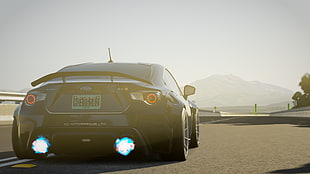 black Subaru BRZ coupe, forza horizon 3, cinematic, car