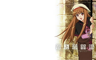 brown haired female anime character, Holo, Spice and Wolf HD wallpaper