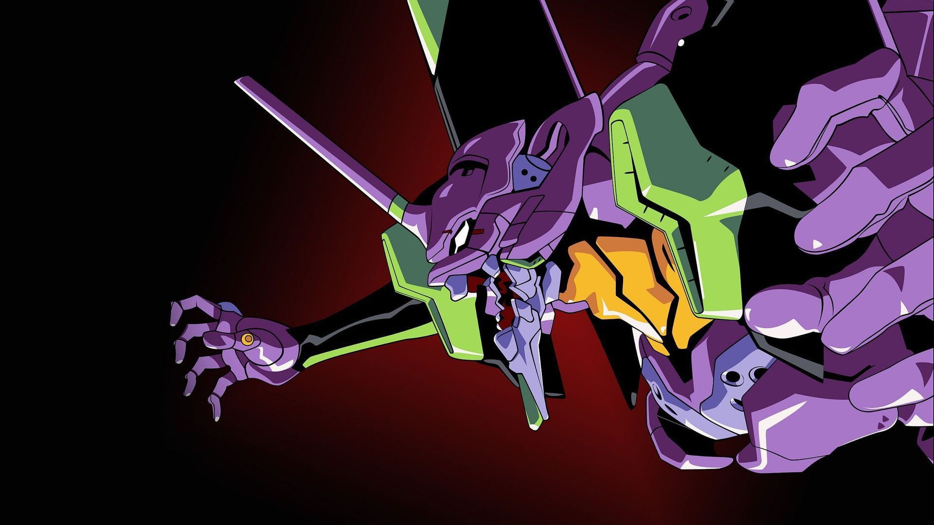 Robot Illustration Anime Neon Genesis Evangelion Eva Unit 01 Hd Wallpaper Wallpaper Flare