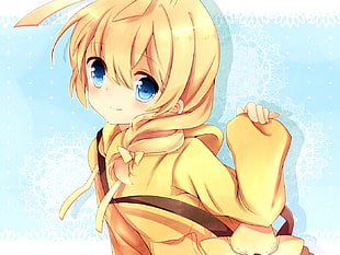 blonde-hairedfemale anime character HD wallpaper