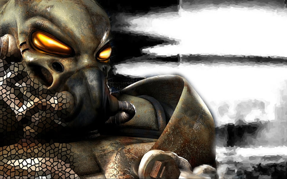 cartoon character with mask digital wallpaper, Fallout HD wallpaper
