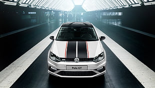 white Volkswagen Polo GT HD wallpaper