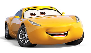 yellow The Cars character graphic wallapper HD wallpaper