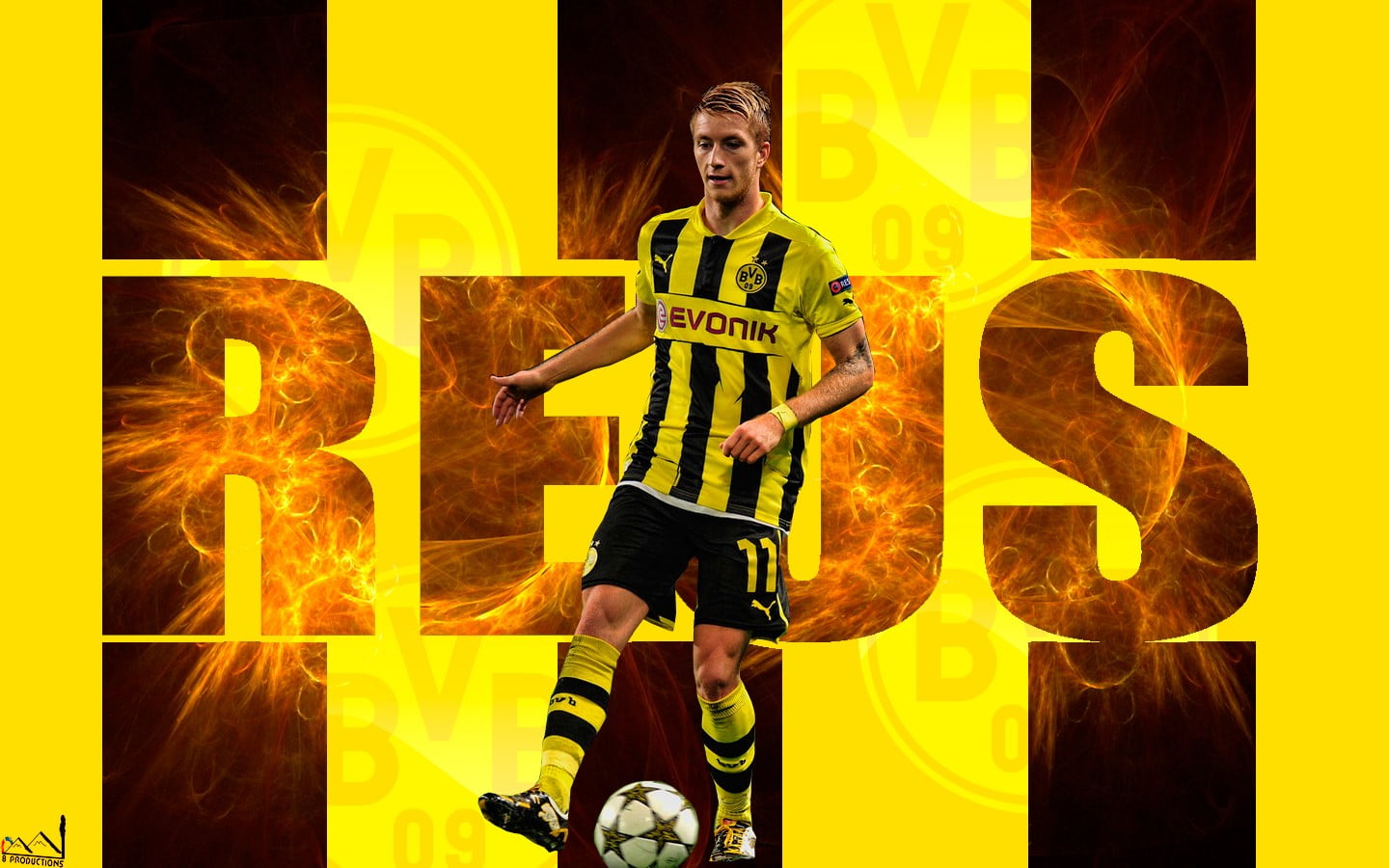 Yellow and black wooden table decor, Marco Reus, Borussia Dortmund, soccer,  BVB HD wallpaper | Wallpaper Flare