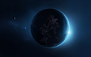 Planet Earth, space, planet, digital art, space art HD wallpaper