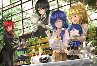 female animated characters digital wallpaper, Love Live!, Nishikino Maki, Sonoda Umi, Ayase Eli HD wallpaper