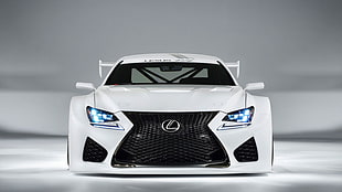 white Lexus sports car