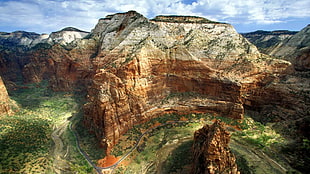 brown mountain, landscape, mountains, nature