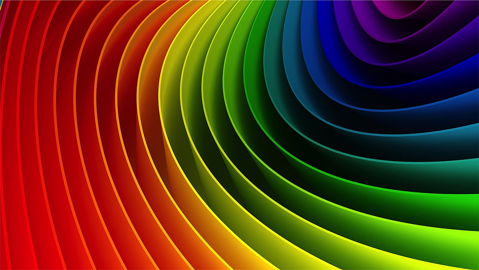 Multicolored swirl 3D wallpaper, colorful, rainbows, shapes, abstract ...