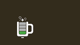 battery theme mug illustration