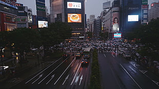 cars on road during night time