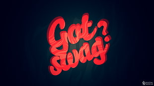 red got swag? text on black background, typography, artwork, digital art, simple background HD wallpaper