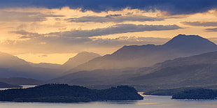 mountain under white clouds, ben lomond