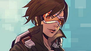 anime character, Overwatch, Tracer (Overwatch) HD wallpaper