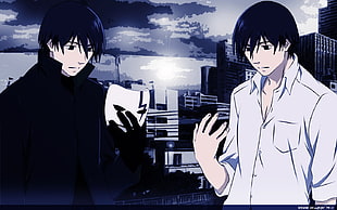 two men animated characters, Darker than Black, Hei HD wallpaper