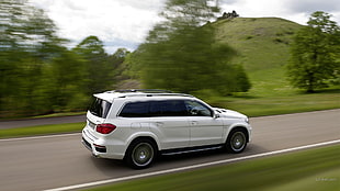 white SUV, GL AMG 63, Mercedes-Benz, Mercedes Benz, car