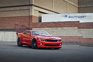 red Chevrolet Camaro