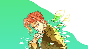 male anime character, anime, JoJo's Bizarre Adventure, Noriaki Kakyoin, schoolboys HD wallpaper