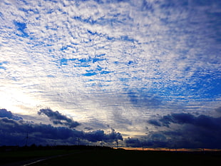 white cloud, Sky, Clouds, Evening