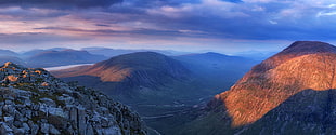 landscape photography of mountains  with clouds