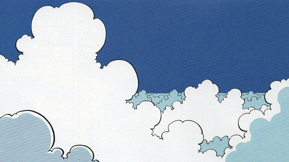 clouds illustration HD wallpaper
