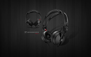 black Sennheiser headphones
