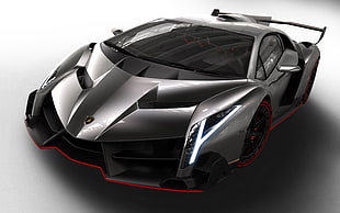 black Lamborghini Veneno coupe, Lamborghini, car, Lamborghini Veneno