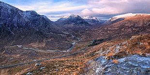 black and brown mountains with blue skies photography during daytime, glencoe