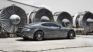 grey coupe, car, Aston Martin
