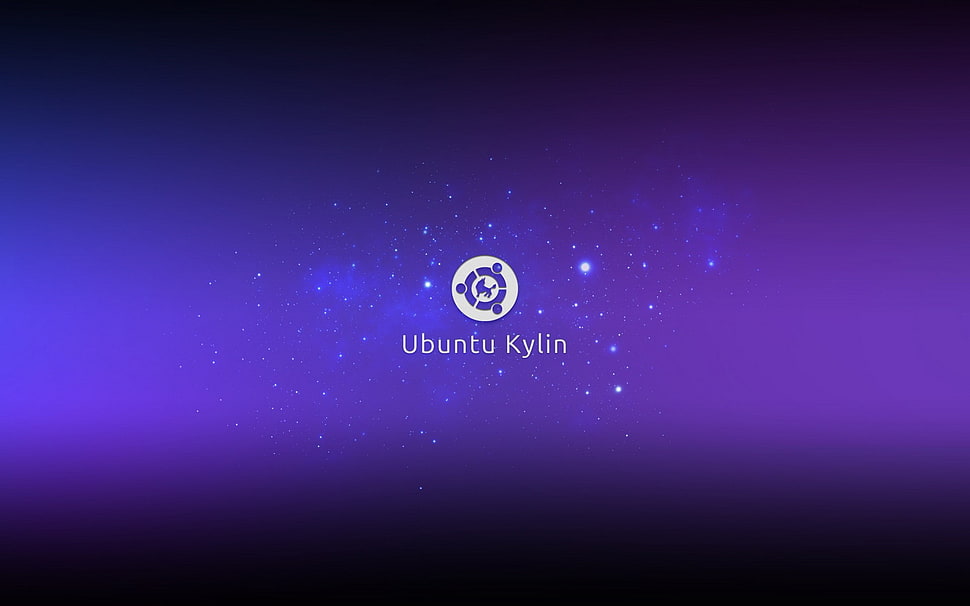 white and purple Ubuntu Kylin logo, Ubuntu HD wallpaper