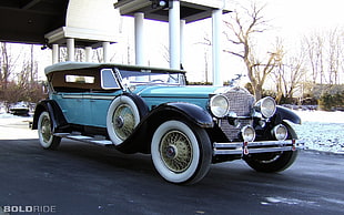 teal car, Packard, car, vintage, Oldtimer HD wallpaper