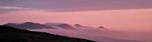 panoramic photography of mountain range HD wallpaper