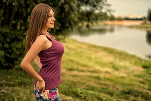 woman standing near river during daytime