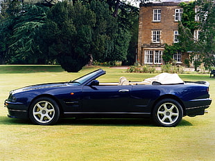 blue convertible coupe HD wallpaper