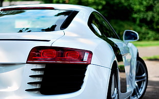 white car, Audi R8, Audi, car, vehicle