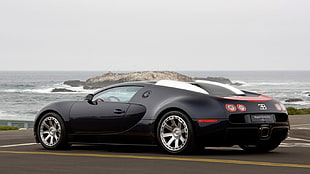 black coupe, car, vehicle