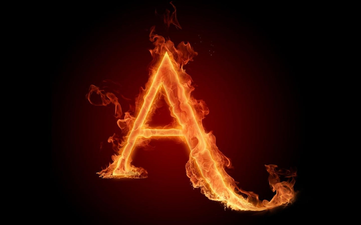 3840x2160 resolution | flaming letter a, fire, typography HD wallpaper ...