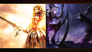 Diana, League of Legends, video games, collage HD wallpaper