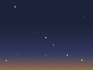 dark sky and stars, sky, stars, planet