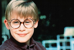 boy wearing black framed round-lens eyeglasses HD wallpaper