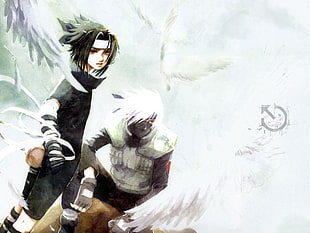 Uchiha Sasuke digital wallpaper, Uchiha Sasuke, Hatake Kakashi, Naruto Shippuuden