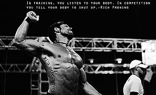 men's illustration with text overlay, CrossFit, Rich Froning Jr., sports HD wallpaper