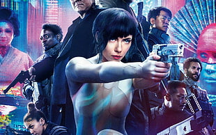 game application screenshot, movies, Ghost in the Shell, Ghost in the Shell (Movie), Scarlett Johansson HD wallpaper