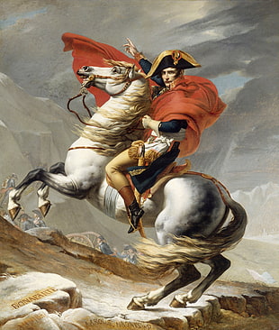 oil painting, artwork, Napoleon Bonaparte, Jacques-Louis David HD wallpaper