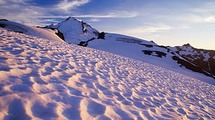 mountain covered with snow