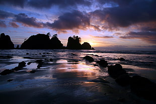 body of water, nature, sunset, clouds, sea